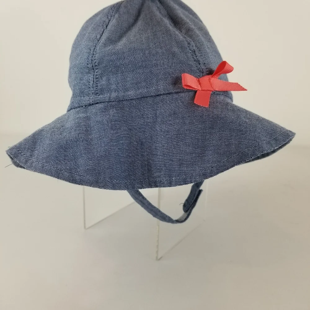 Carters Blue‎ Sunhat With Pink Bow